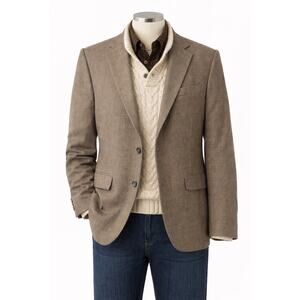 Hugo Boss Loro Piana Wool Cashmere Blend Suit Jacket Mens 44R